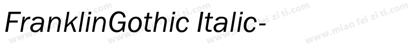 FranklinGothic Italic字体转换